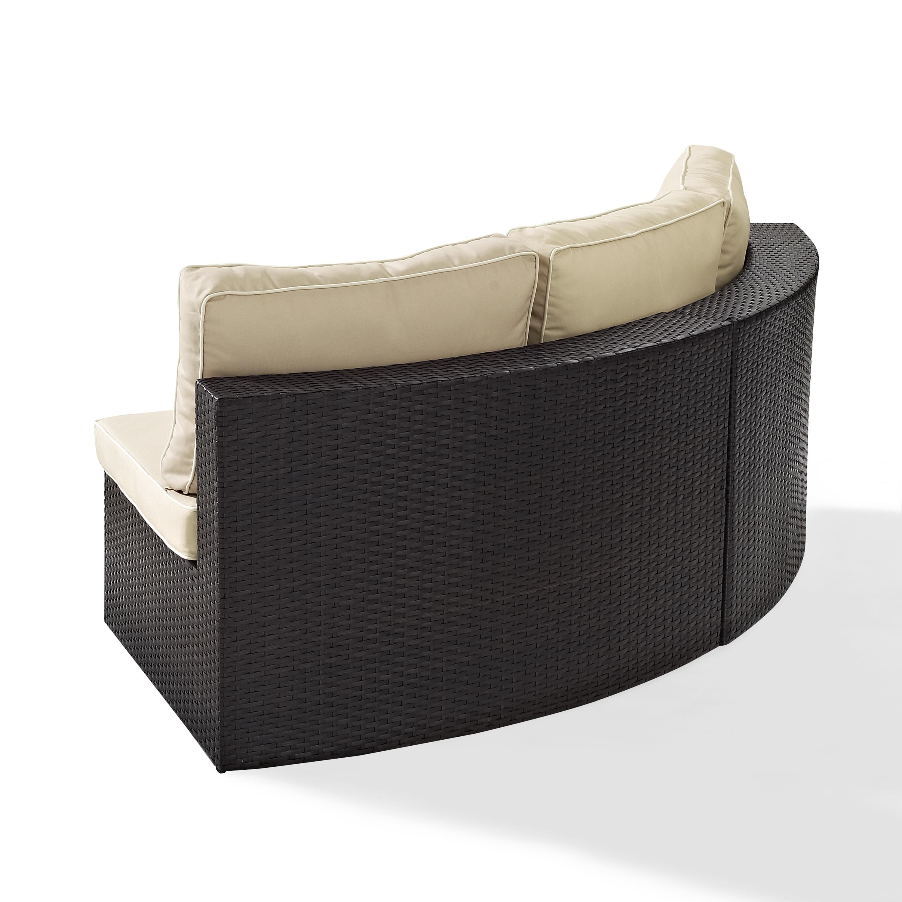 Crosley catalina outdoor wicker round sectional sofa online