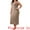 Light Brown, variant on DARING DIVA Plus Size Basic Sleeveless Crewneck Maxi Knit Tank Dress 1X Light Brown
