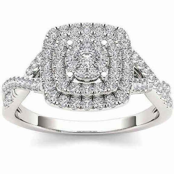 Men's 1/2 Carat T.W. Diamond 10kt White Gold Ring