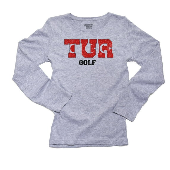 Turkey Golf - Olympic Games - Rio - Flag Women's Long Sleeve Grey T-Shirt