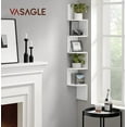 thumbnail image 2 of VASAGLE Estantería Esquinero, Librería Estantería, Estante de Pared Flotante de 5 Niveles con Diseño en Zigzag, Estantería para Libros, Blanco, 2 of 5