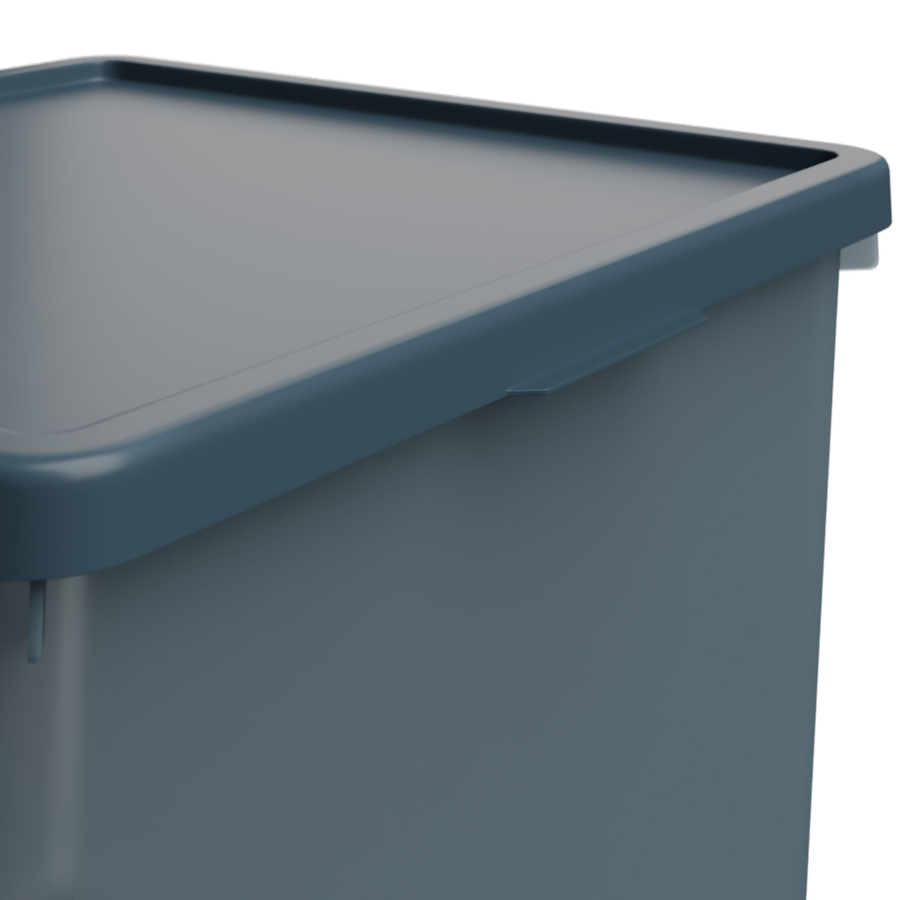 Mainstays Kids Blue Large Plastic Storage Bin with Lid, 4 Pack