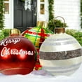 3PCS Outdoor Christmas Inflatable Decorated Ball Made of PVC,23.6 Inch