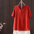 thumbnail image 2 of Women's Plus Size Summer Short Sleeve T Shirt Casual Top With Embroidery, 2 of 2