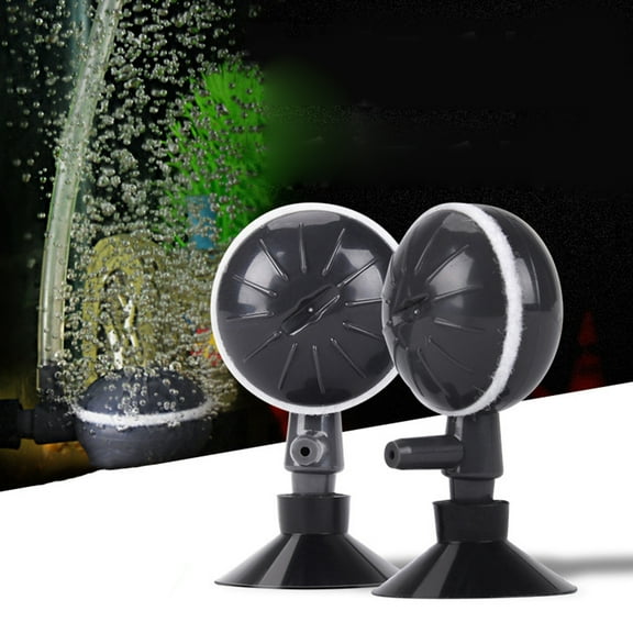 COSMOBETTY 2Pcs Round Air Stones For Aquariums Plastic Stone Airstone Oxygen Diffuser 1.2*1.2*2.4in