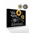 thumbnail image 2 of Sunflowers Wall Art for Living Room,Canvas Picture Wall Decor for Bathroom Bedroom,Modern Bee You Are My Sunshine Black Painting Artwork for Office Kitchen Hallway Dining Room Home Decor 12"x16", 2 of 8