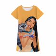 thumbnail image 1 of Camiseta de verano para niñas, camiseta de dibujos animados para niñas, ropa para niños, camisetas de manga corta de Reina de la nieve congelada de Disney, vestido para niños 5T Gao Jinjia LED, 1 of 2