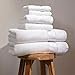 thumbnail image 3 of 100% Organic Cotton Bath Towel Set | Bathroom Luxury Towel Set of 6 | GOTS Certified | Hotel Premium Towels | 700 GSM | 2 Bath Towels 30 x 56 | 2 Hand Towels 16 x 30 | 2 Wash Cloths 13 x 13 | White, 3 of 4