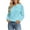 Sky Blue, variant on Yertdoel Women's Sweaters Solid Asymmetric Lapel Long Sleeve Knit Sweater Daily Stylish Casual Cozy Warm Pullover Tops