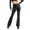 Black, variant on Womens Sequins Glitter Long Pants, Slim Flared High Waist Elastic Band Bell Bottoms Lounge Trousers