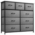 thumbnail image 4 of 9-Drawer Dresser,40''H x 40''L x 12''W Tall Fabric Dresser, Storage Organizer Unit With Wide Chest Bins for Closet, Bedroom, Sutdy，Entryway，Hallway, Nursery（3 colors）, 4 of 4