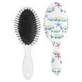 thumbnail image 2 of Beach Life Tropical Fish Ocean Hair Brush - Round-Tip Bristles for Gentle Detangling & Scalp Massage, Anti-Frizz Paddle Brush for Women & Men, 2 of 6