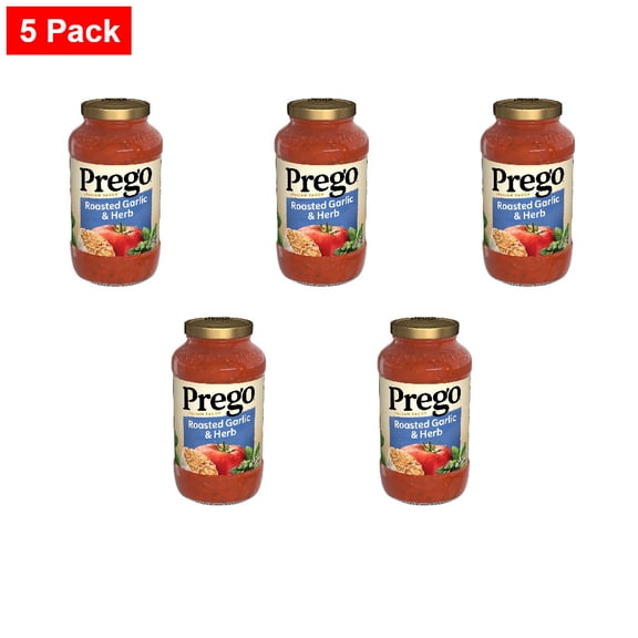 Prego Italian Tomato Sauce with Roasted Garlic & Herbs Pasta Sauce 24 oz - 5 Pack