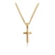 thumbnail image 5 of Made by Collar de hombre con colgante de cruz - Cadena de oro para hombre de 50 cm (cruz de oro) de acero inoxidable - Cadena de eslabones hecha a mano - Regalo de cumpleaños para él, 5 of 5