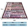 thumbnail image 4 of LHSHID to My Sister Blanket Birthday Gifts Quilt Ultra Soft Micro Fleece Throw Blankets for Thanksgiving Christmas Bed Sofa Travel Beach 60x80in, 4 of 6