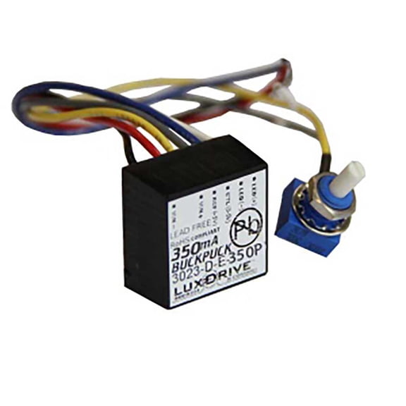 LuxDrive Wired BuckPuck - 350mA Constant Current LED Driver with Potentiometer