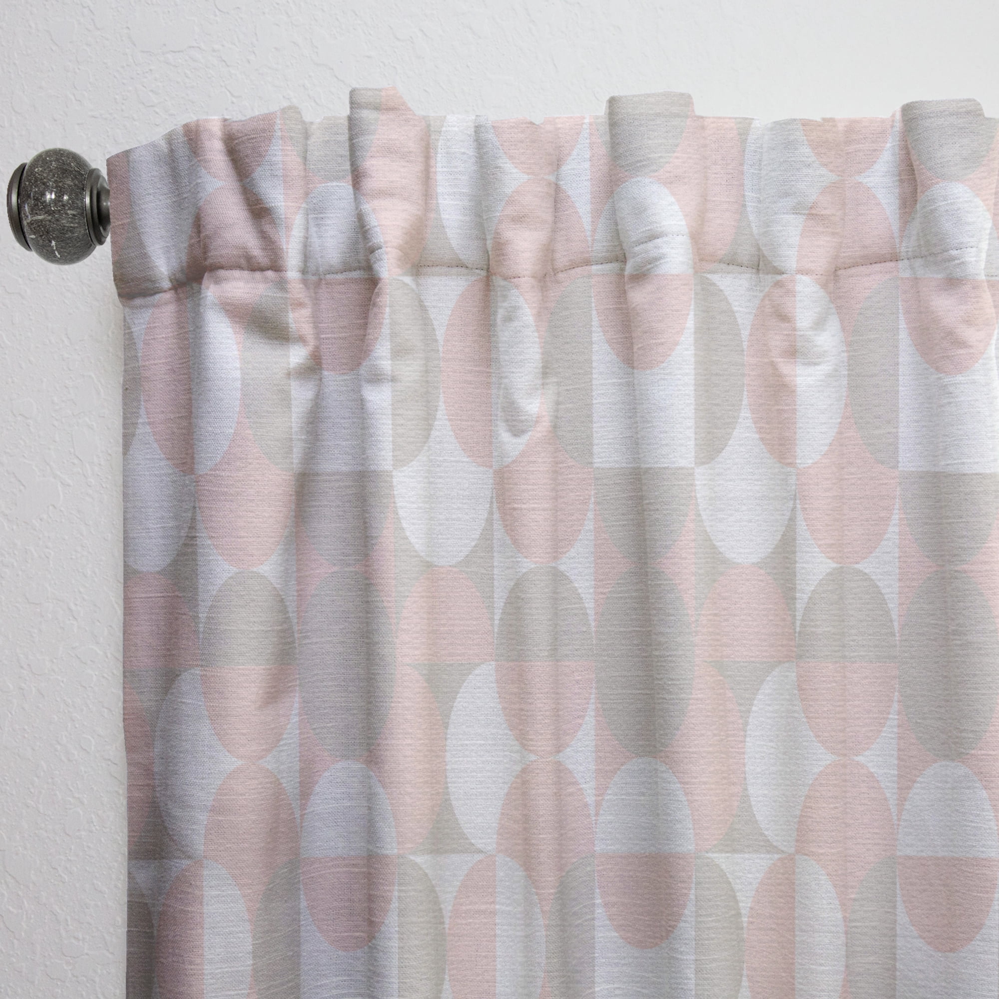 Designart 'Circular Retro Pattern III' Mid-Century Modern Curtain Panel