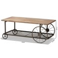 thumbnail image 1 of Baxton Studio Table Basse à Roulettes en Bois et Métal Noir, 1 of 8