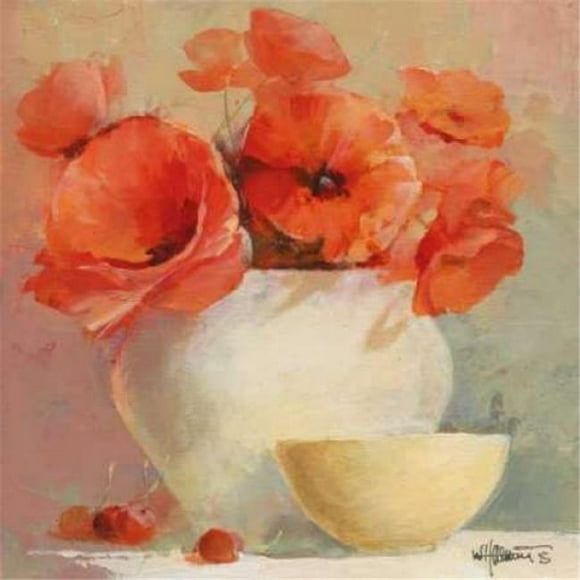 ArtLine PDXGA0102469SMALL Lovely Poppies II Poster Print by Willem Haenraets, 12 x 12 - Small