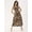 Black, variant on Women’s Printed Viscose Rayon V Neck Dress Front Buttoned Sleeveless Ankle Length Party Wear Light Weighted Casual Summer Dress