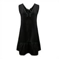 thumbnail image 5 of Wiyuqeen Womens Casual Summer Dresses V Neck Sleeveless Tank Dress Tie Front Pleated Flowy Mini Sundress for Beach Vacation, 5 of 7