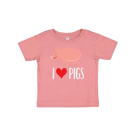 

Inktastic I Love Pigs Funny Farm Animal Gift Baby Boy or Baby Girl T-Shirt