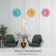 thumbnail image 2 of Decoración de pared de metal AHYS con flores de metal, color azul, 30 cm, 2 of 8