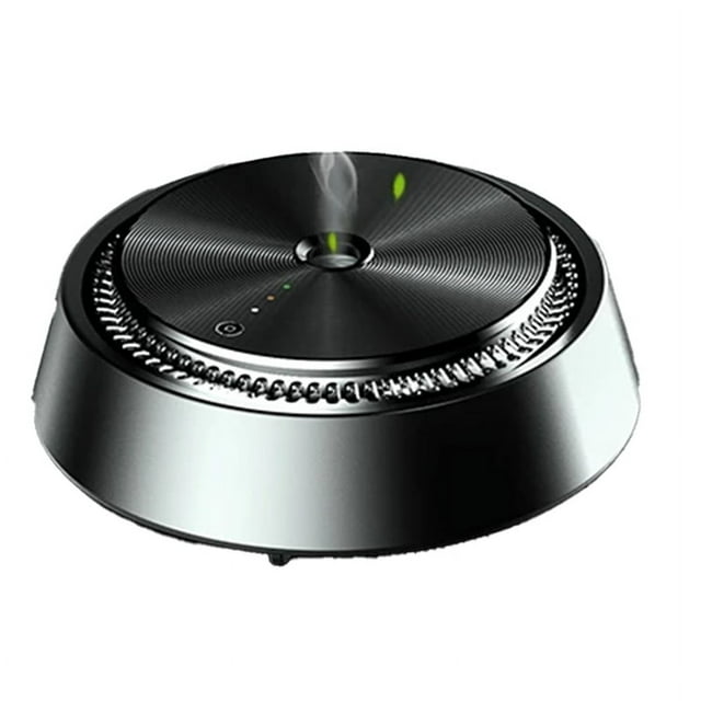 Auto Electric Aroma Diffuser Essential Oil Car Air Freshener Auto Perfume Aromatherapy Ions Formaldehyde Air Cleaner,1 * Auto Electric Aroma Diffuser 1 * USB cable,Black