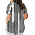 thumbnail image 3 of Aloohaidyvio Plus Size Shirts for Women,Women's Trendy Stripe Print T Shirts Summer Soft Basic Tees Short Sleeve V Neck Tunic Tops Loose Dressy Blouse, 3 of 5