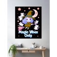 thumbnail image 2 of Cute Witch On Broomstick – Glitter Moons & Magical Cats Aesthetic Poster Wall Art, Modern Wall Decor, 16x24 UNFRAMED, 2 of 3