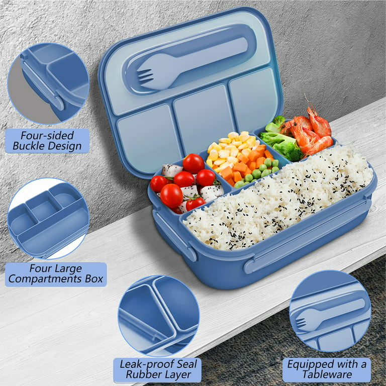 Stainless Steel Eco Lunch Box, Leak Proof, 3 Compartment, 35 Oz or 1000 ml  [Plastic free]
