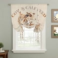 thumbnail image 2 of Beige Farm Animals Tie Up Curtains for Windows, Adjustable Balloon Window Shades, Vintage Cow Farmhouse Kitchen Window Treatments Adjustable Roll Up Curtain for Basement/Nursery 52"x45", 2 of 8