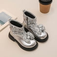 thumbnail image 3 of LYHao Children Shoes Fashionable Flat Boots Comfortable Soft Sole Children Boots Boots ,Girls Boots Sizes 3 Silver(11-11.5 Years), 3 of 6