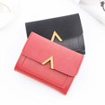 thumbnail image 3 of Lady Money Clip PU Leather Multiple Card Slots Credit Card Bag Money Bags Card Holder Women Purse Short Wallet RED, 3 of 8