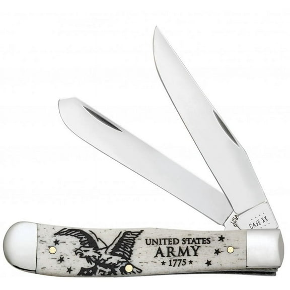 Case XX Knives United States Army Natural Bone Trapper Stainless Pocket Knife