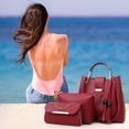 thumbnail image 4 of ESULOMP Womens Purse and Handbag 3 Pcs Bag Set Tassel Tote Clutch Satchel Top Handle Shoulder Bag, 4 of 4