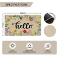 thumbnail image 5 of Floral Decor Door Mat Welcome Hello Flowers Doormat Non Slip Colorful Entrance Reusable Home for Spring Summer Decor Front Door Mats Indoor Outdoor Rug 17"x30", 5 of 6
