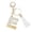SilverE, variant on Translucent Resin Letter Pendant Keychain Initial Charm Acrylic Crafted Decorative Key Ring Accessory, SilverE