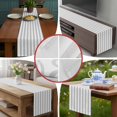thumbnail image 5 of Burlap Table Runner 70 Inches Long,Grey Stripes White Striped Non-Slip Kitchen Table Runners for Dining Room Everyday Use Party Table Decorations Modern Geometric Art, 5 of 9