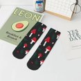 thumbnail image 7 of Rateoe Amanita Mushroom Pattern Quarter Crew Socks,Toe Seamed Ankle Socks,Cotton Cushioned Breathable Athletic Crew Sports Socks, 7 of 7