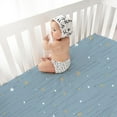thumbnail image 5 of Plushii Baby Crib Sheets Fitted 4 Pack for Boys & Girls, 52'’ x 28'' Soft Microfiber Toddler Bed Sheets for Standard Crib & Toddler Mattresses (Star), 5 of 6