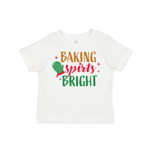 Inktastic Christmas Baking Spirits Bright with Green Oven Mit Boys or Girls Toddler T-Shirt