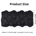 thumbnail image 2 of 10 Yards 1.57 Inch Black Rick Rack Trim RIC Rac Ribbon Wavy Sewing Bending Fringe Curved Wave Edge Trimming Ribbon for Sewing Making Craft Gift Wrapping Wedding Christmas Decor DIY Supplies, 2 of 9
