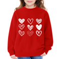 thumbnail image 5 of KAUOD Teen Girls Heart Print Sweatshirts Oversized Crew Neck Long Sleeve Cute Pullover Tops Clothes Kids Cotton Hoodies, 5 of 9