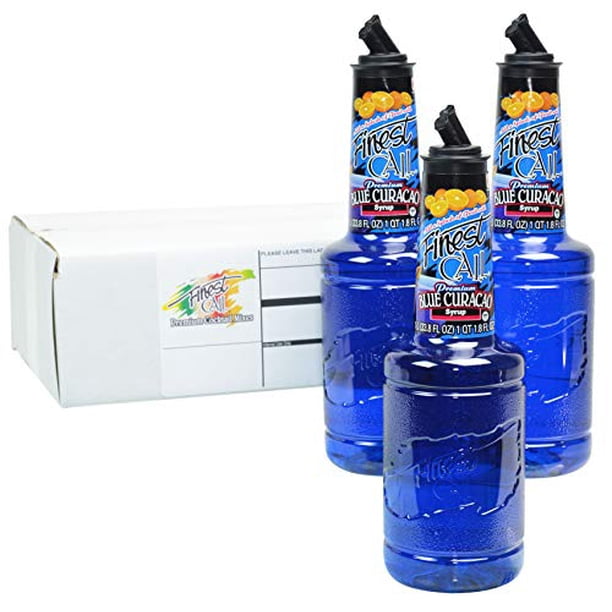 Finest Call Premium Blue Curacao Drink Mix, 1 Liter Bottle (33.8 Fl Oz
