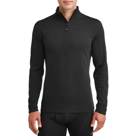 Ozark Trail Men's Wool Blend Half Zip Thermal Baselayer Pullover