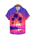 thumbnail image 5 of AHTJRT Men's Oversized Camp Shirt Hibiscus Watercolor Blooms Chic Resort Wear Multicolor 4XL, 5 of 5