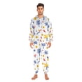 thumbnail image 3 of FORMRS Onesies Pajama for Adults Unisex Hoodie Winter Jumpsuit One Piece Sleepwear, Sizes S-2XL, Tropical Rhythm, 3 of 7