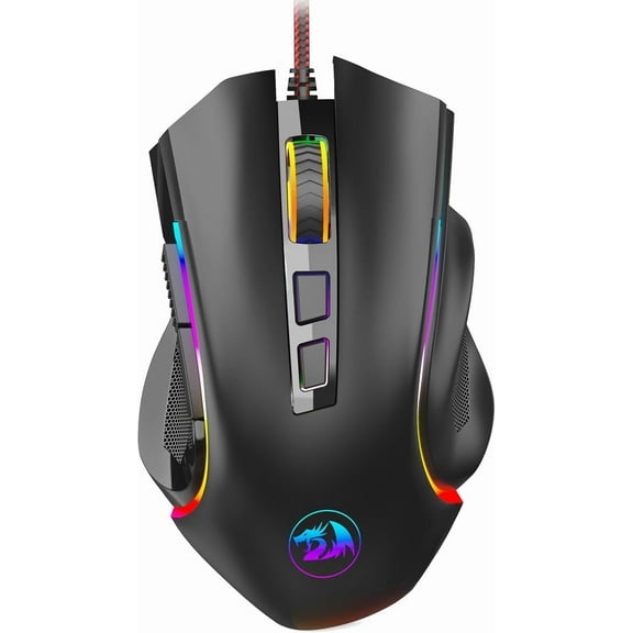M602 Gaming Mouse, Ergonomic RGB Mouse Wired with 7200 Adjustable DPI, 9 Programmable Buttons, Professional Software for Gamer Office []