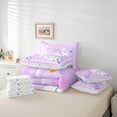 thumbnail image 4 of Erosebridal Unicorn Stars Bedding Sets Twin Size,Geometric Stripes Comforter Sets with Sheets,Dreamy Princess Bed in a Bag Twin size,Super Cozy Cartoon Room Decor,Reversible,7-Piece, 4 of 6